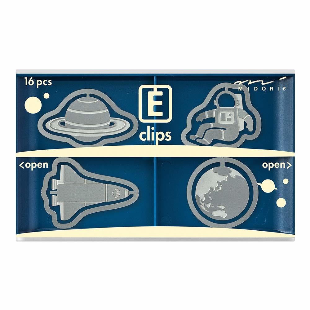 Скрепки Midori E-Clips Space (16 шт)