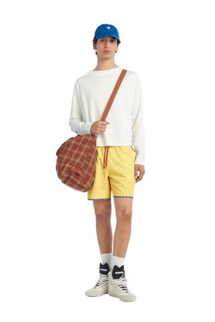 ZARA X BENITO ANTONIO ФУТБОЛКА УКОРОЧЕННОГО КРОЯ С ДЛИННЫМИ РУКАВАМИ, ЖЕЛТОВАТО-БЕЛЫЙ