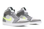 Кроссовки Jordan Air Jordan 1 Mid Neon Yellow Grey
