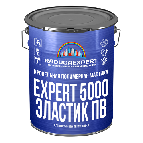 Жидкая гидроизоляция с повышенной вязкостью EXPERT 5000 Эластик ПВ, 10кг.