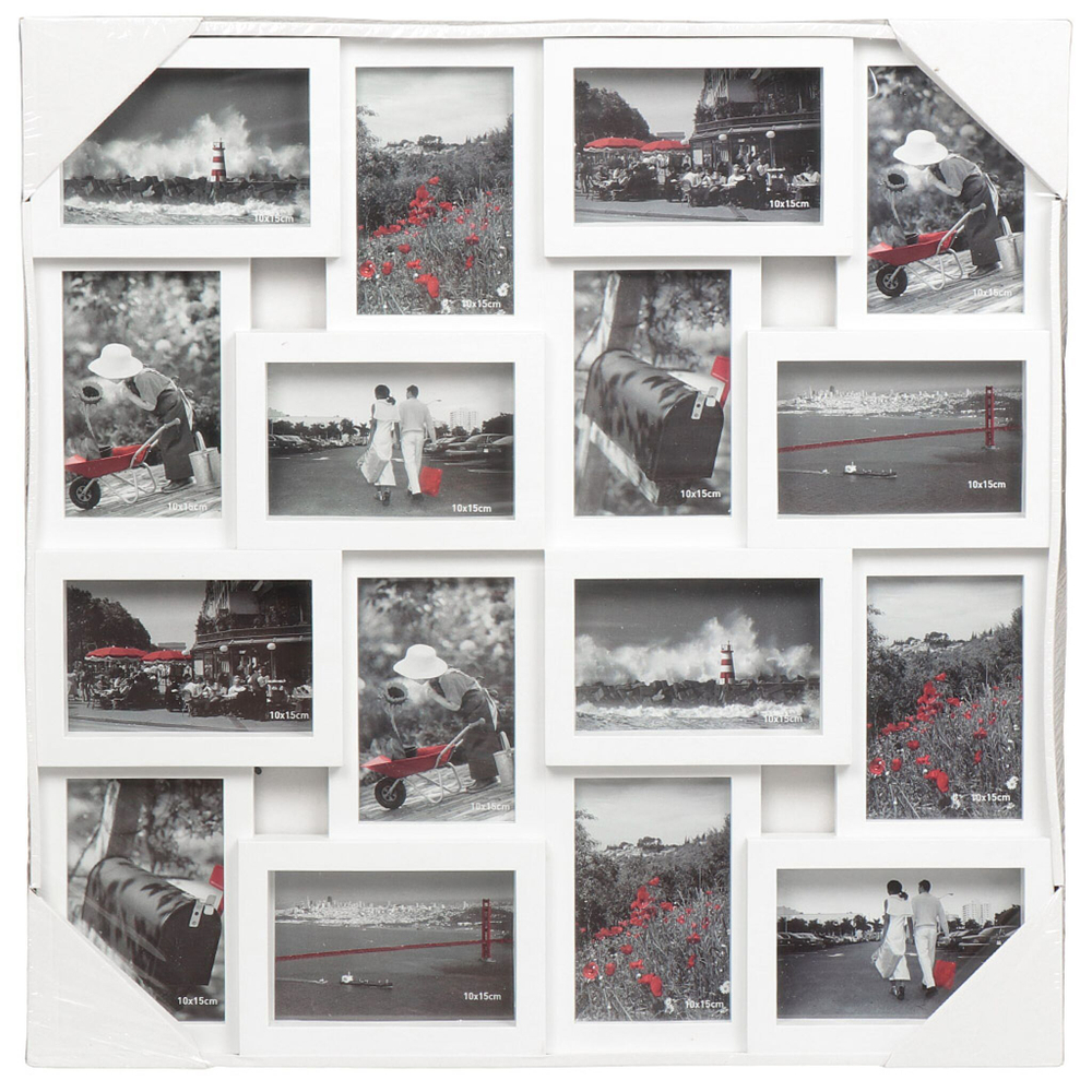 Фоторамка-коллаж на 16 фото, 56х56.5 см, бел, Y3-1586