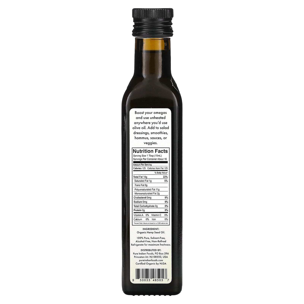 Pure Indian Foods, Конопляное масло, 250 мл
