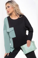 Костюм Дизайр (черно-оливковый) К10866 LT Collection