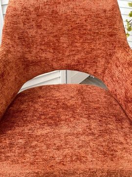 Стул NURI 180 град. поворот. 3018-09 терракотовый, шенилл/ черный каркас