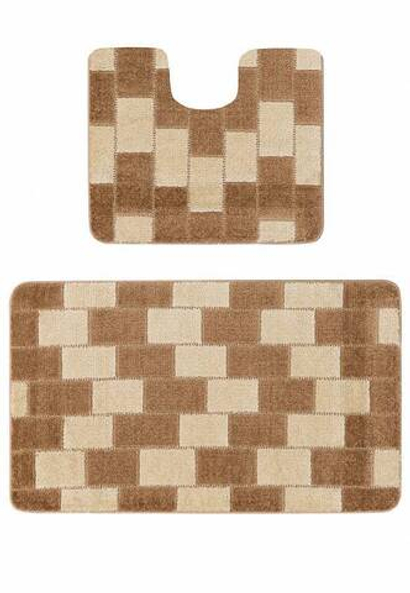Комплект ковриков для ванной Confetti Bath Maximus Bornova 2546 Light Brown BQ (60*100; 50*60)