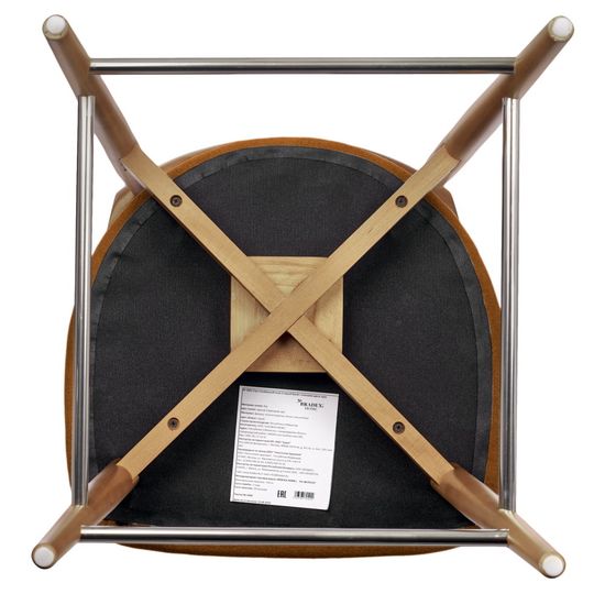 Стул полубарный Lucas 3 терракотовый букле, ножки цвета орех