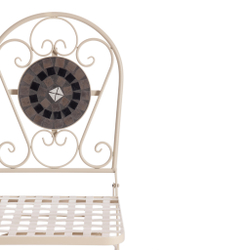 Стул Secret de Maison VICENZA (mod. PL08-7451RV) металл, 36*35*91 см, белый/плитка "калейдоскоп" (Комплект из 2 шт.)