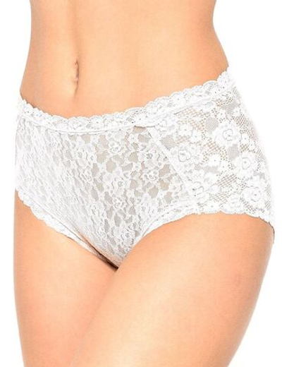 Завышенные кружевные трусики-слипы Dolce Amore (Размер: L) (Цвет: белый)