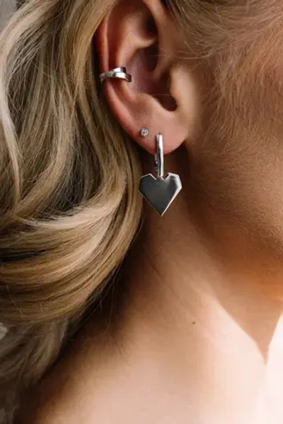 Серьги "Сердца" рубленые