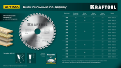 KRAFTOOL Optima, 235 х 30 мм, 36Т, пильный диск по дереву (36951-235-30)
