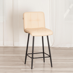 Полубарный стул  Medeo/Медео экокожа , бежевый, 42х56х102 см