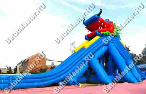 Батут-горка "Дракон из поднебесной", 55*15*13,5 м