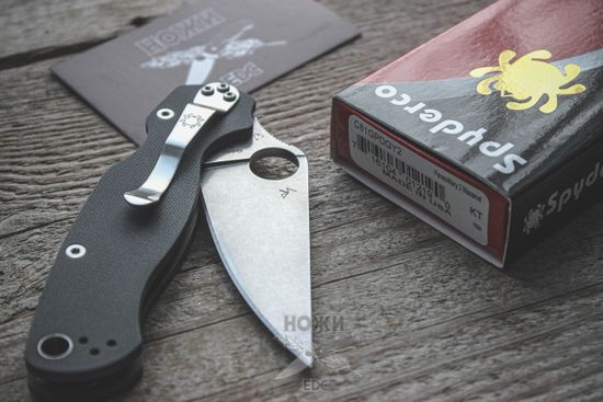 Нож складной Spyderco Paramilitary 2 81GPDGY2 Maxamet c клинком из стали Maxamet, рукоять G10