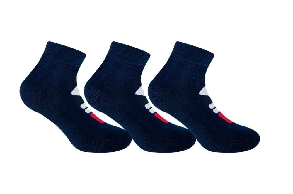 Теннисные носки Fila Fitness Quarter Socks 3P - navy