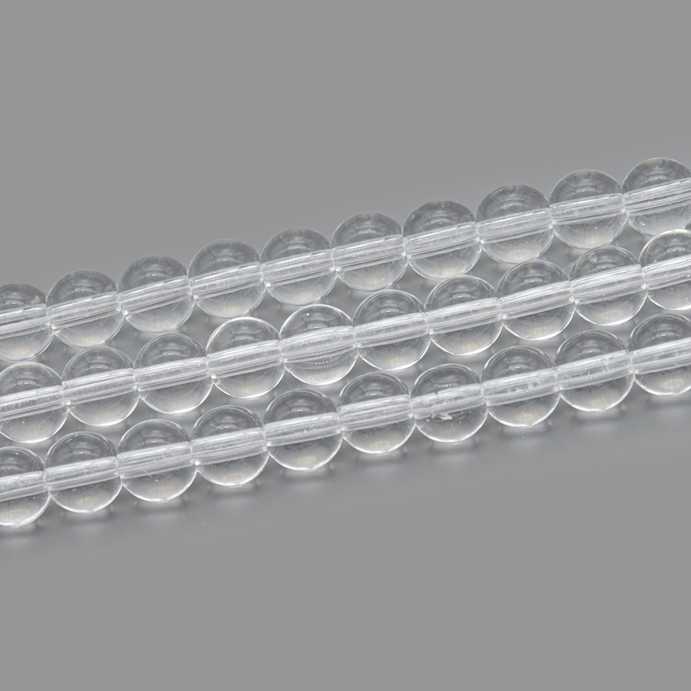гхг-6 Горный хрусталь, шар гладкий 6мм, нить 38 см