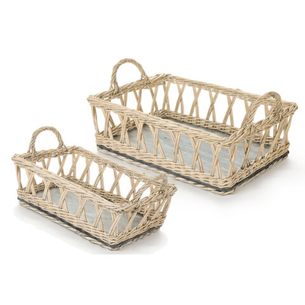 Набор из 2-х подносов "Норд" 40x27.5x12см/18см 32.5x20x10/15см