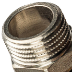 Ниппель STOUT SFT 0004 - 1/2" (для стальных труб, латунь никелированная)