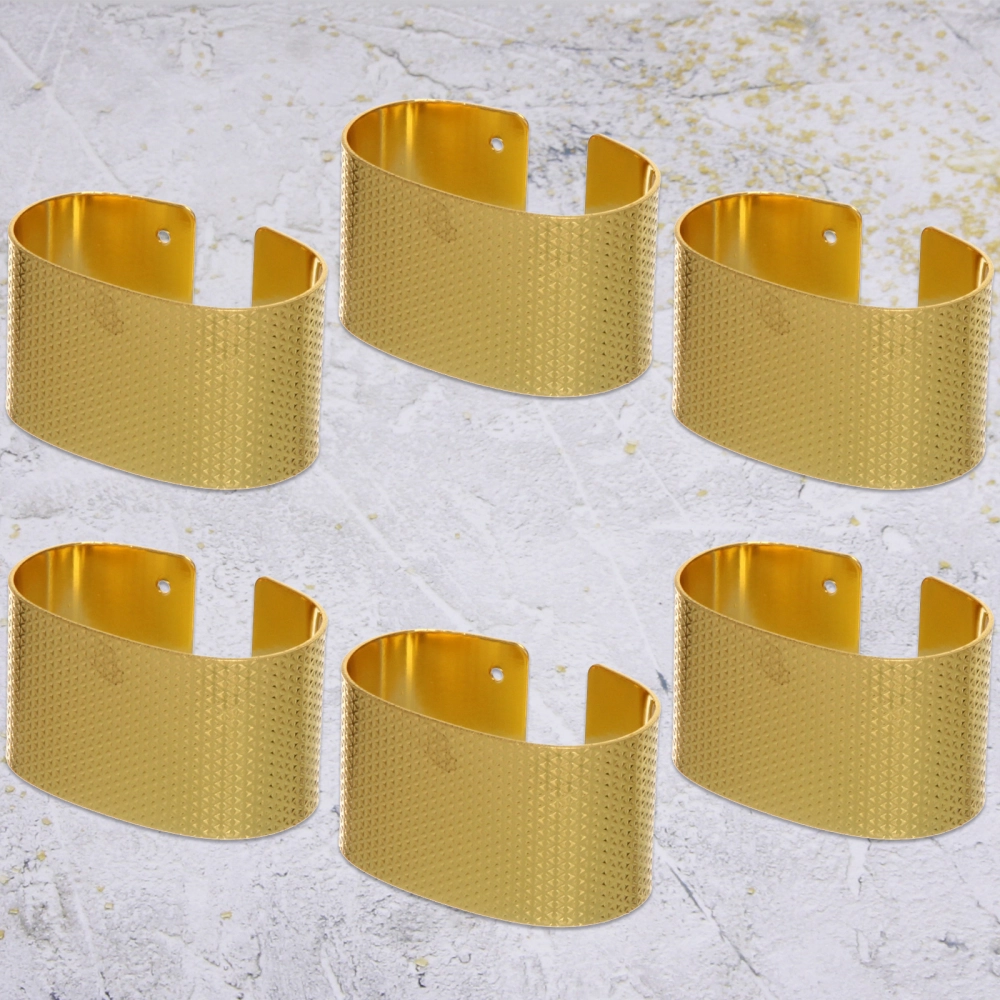 Набор колец для салфеток 6шт «Ампир» 5,5*3см, золото