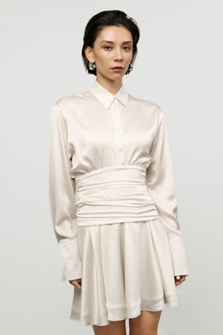 Платье мини с кокеткой