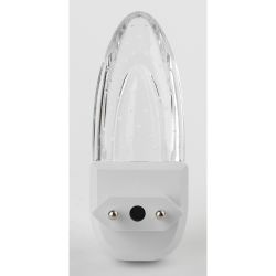 Ночник - светильник светодиодный ЭРА NN-619-LS-W в розетку с датчиком освещенности белый