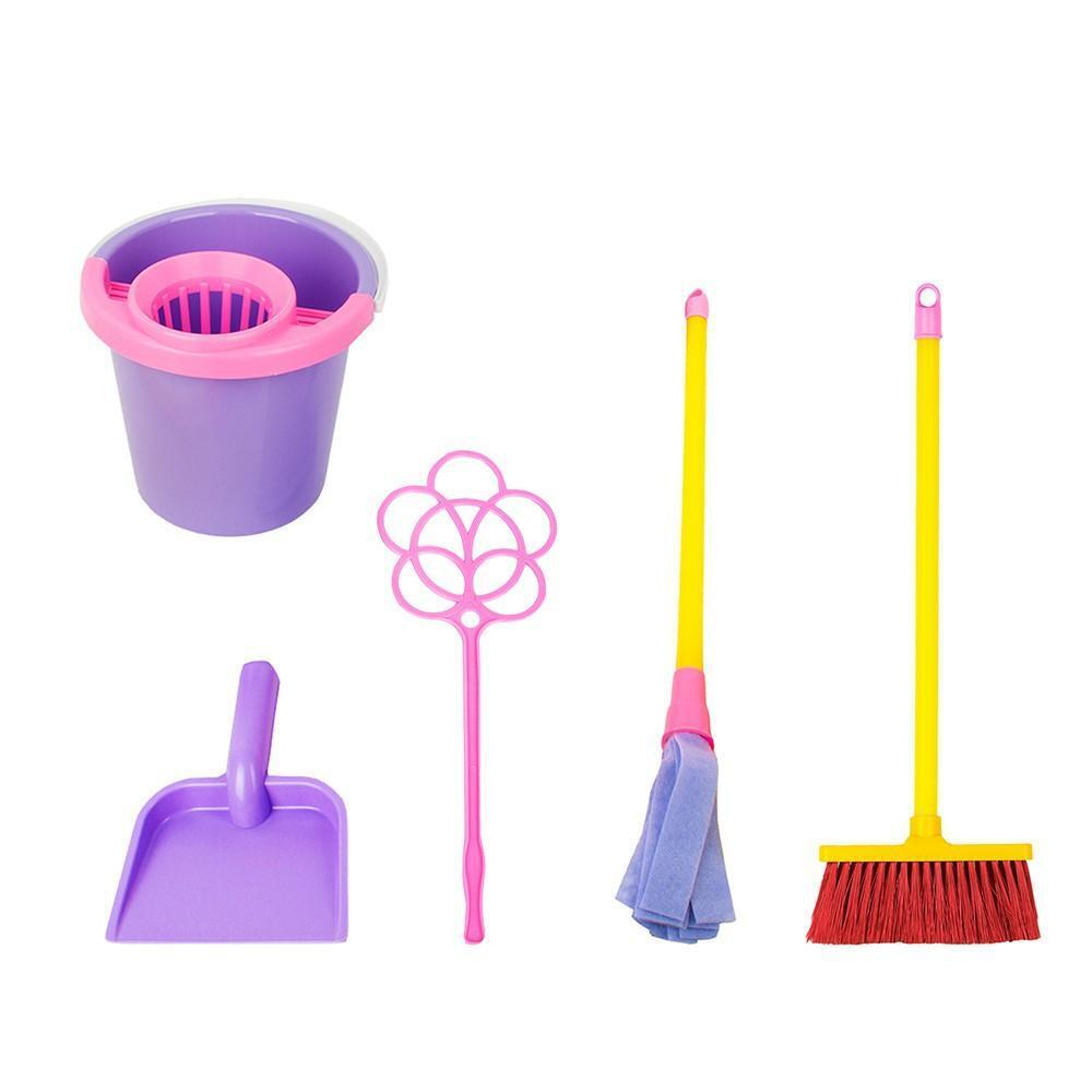 Игровой набор Золушка №2 (Щетка, совок, выбивалка, ведро, швабра) (Совтехcтром)