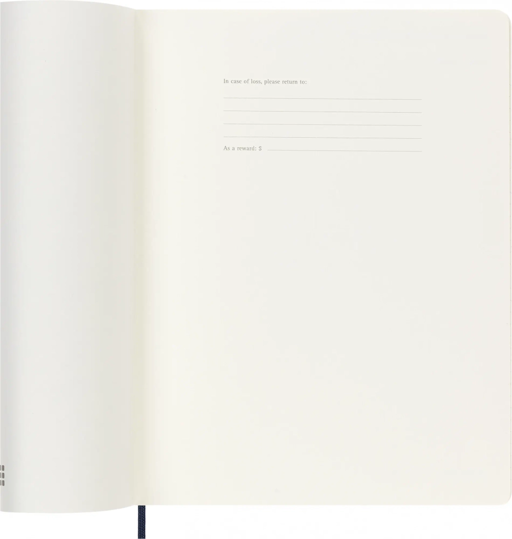Еженедельник на 2025 год Moleskine Classic Soft WKNT XL (DSB2012WN4) 19х25см мягкая обложка синий сапфир
