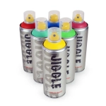 Аэрозольная краска для граффити в баллончике JIGGLE PRO суперматовая, 520 мл, WHITE / Белый - 2 шт