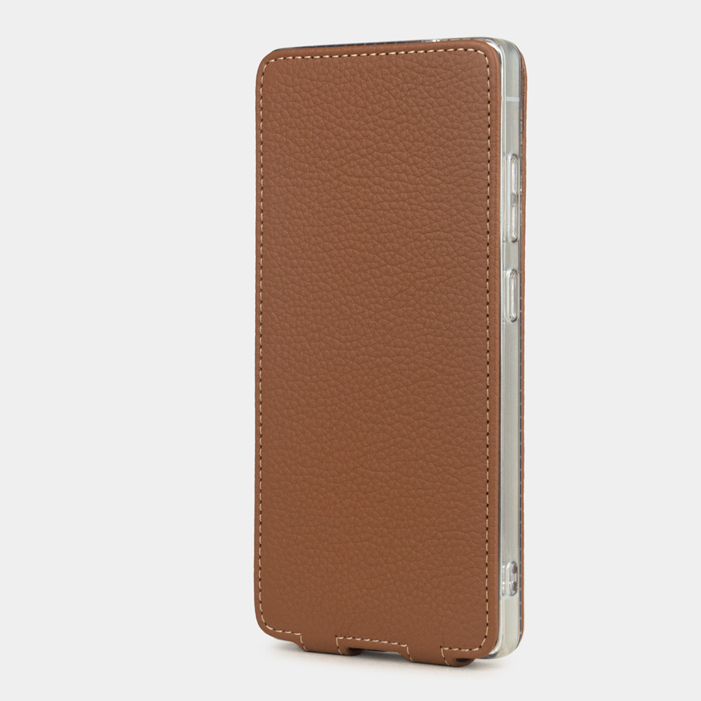 Чехол для Samsung Galaxy S25 Ultra из кожи теленка, цвета карамель