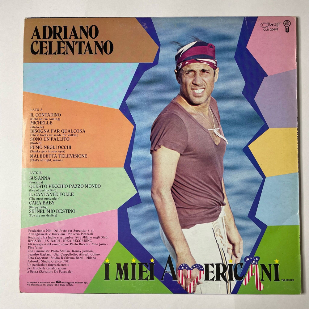 Винтажная виниловая пластинка LP Adriano Celentano Адриано Челентано I Miei Americani (Tre Puntini) (Italy 1984) Susanna