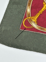 Платок зелёный с бордовой каймой Ralph Lauren