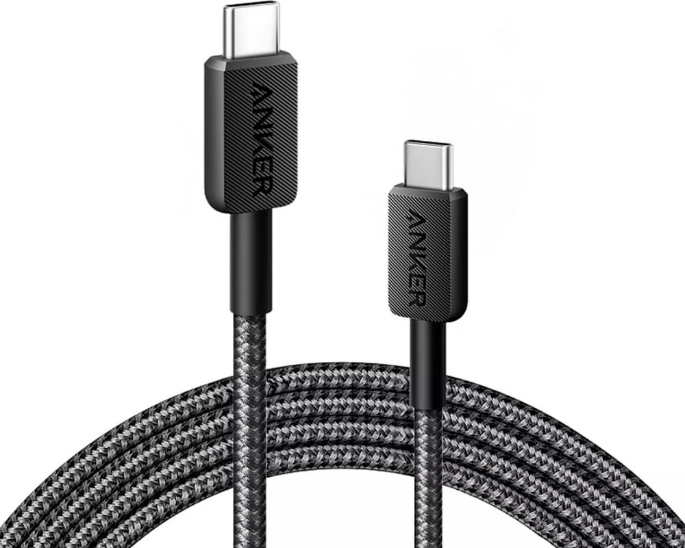 Кабель Anker USB TypeC (F), USB TypeC (M) черный