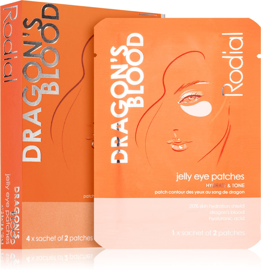Rodial Dragon's Blood Jelly Eye Patches - гидрогелевая маска вокруг глаз для увлажнения и укрепления кожи /  4x2 szt.   / GTIN 5060725470620