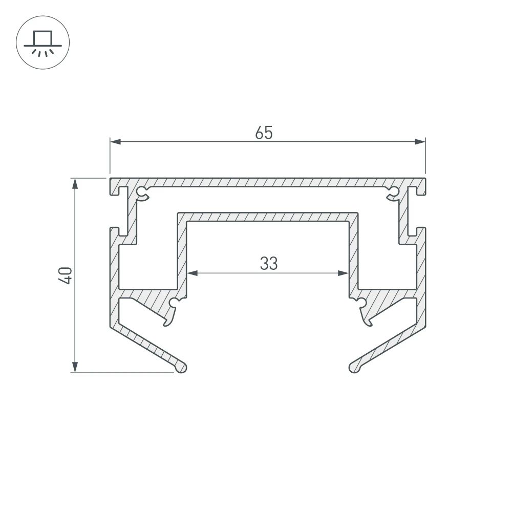 Профиль-держатель LGD-STRETCH-4TR-2000 (Arlight, Алюминий) 033090
