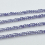 Фианит, рондель с огранкой, цвет сиреневый, размер около 3,1*2,3 мм, цена за нить 38 см (около 165 шт)