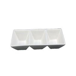 Менажница 23,5*8 см h4,6 см 3 отделения белая фарфор NEW P.L. Proff Cuisine [3]