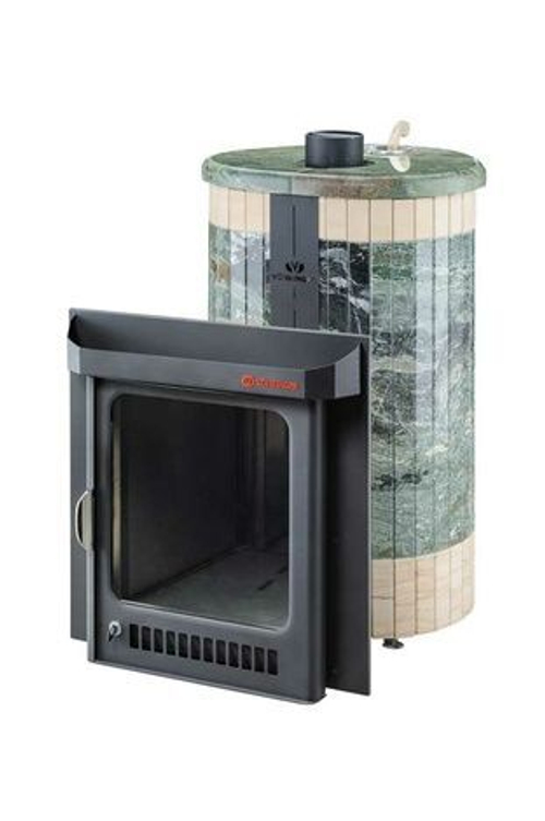 Печь для бани Ферингер  Оптима ПФ ("Окаменевшее дерево" перенесённый рисунок+Жадеит)