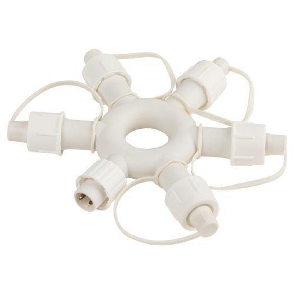 Разветвитель круговой 6 гнезд IP44 24В для гирлянд провод ПВХ Эра Б0051903