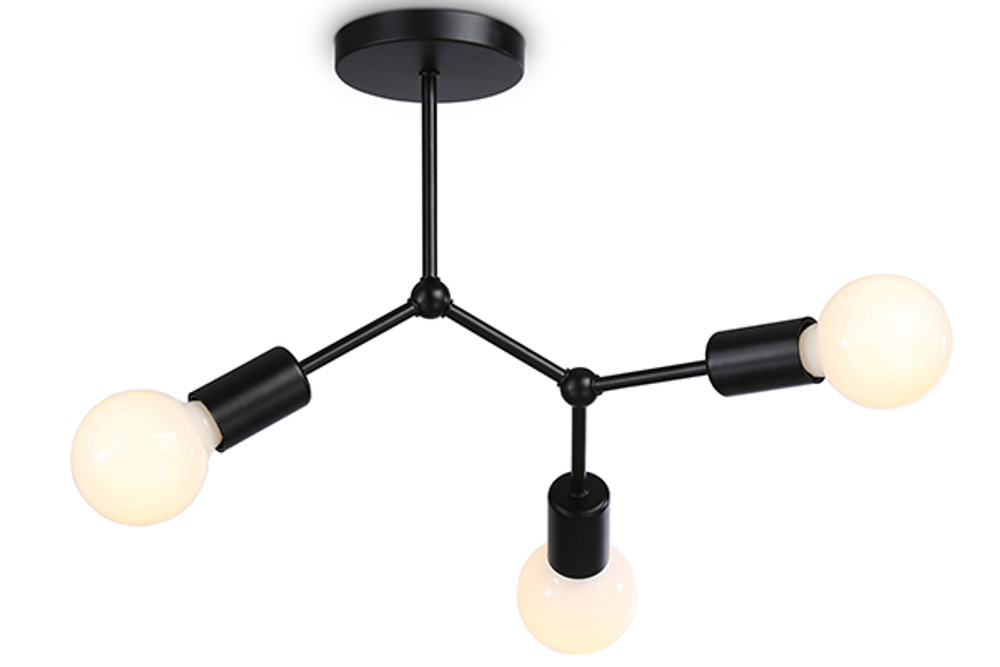 TR8027/3 BK черный E27*3 max 40W D400*390