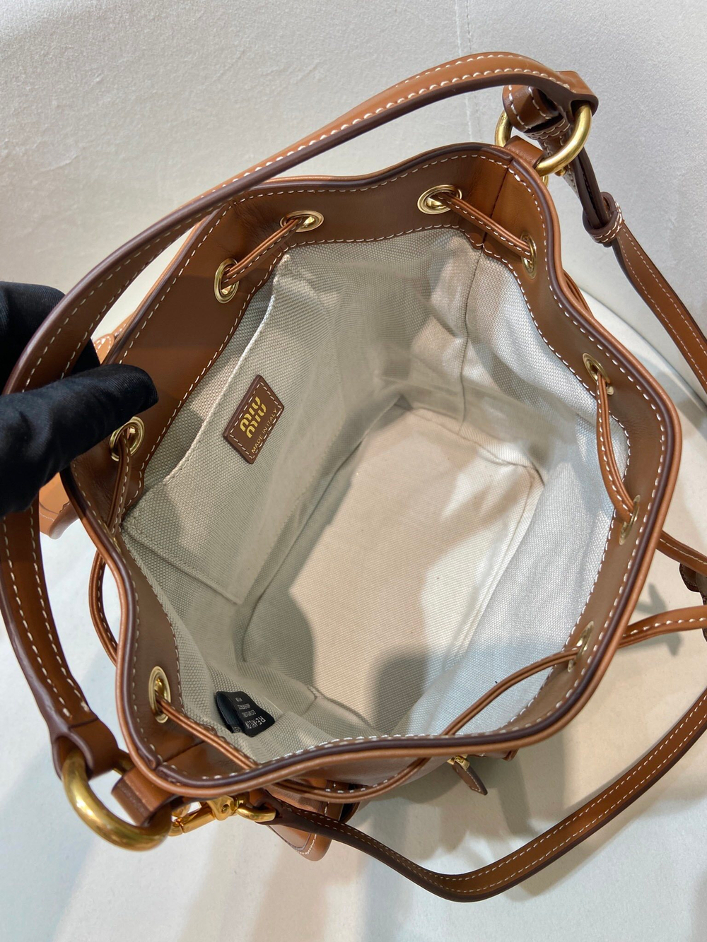 Miu Miu Leather Backpack 22 cm