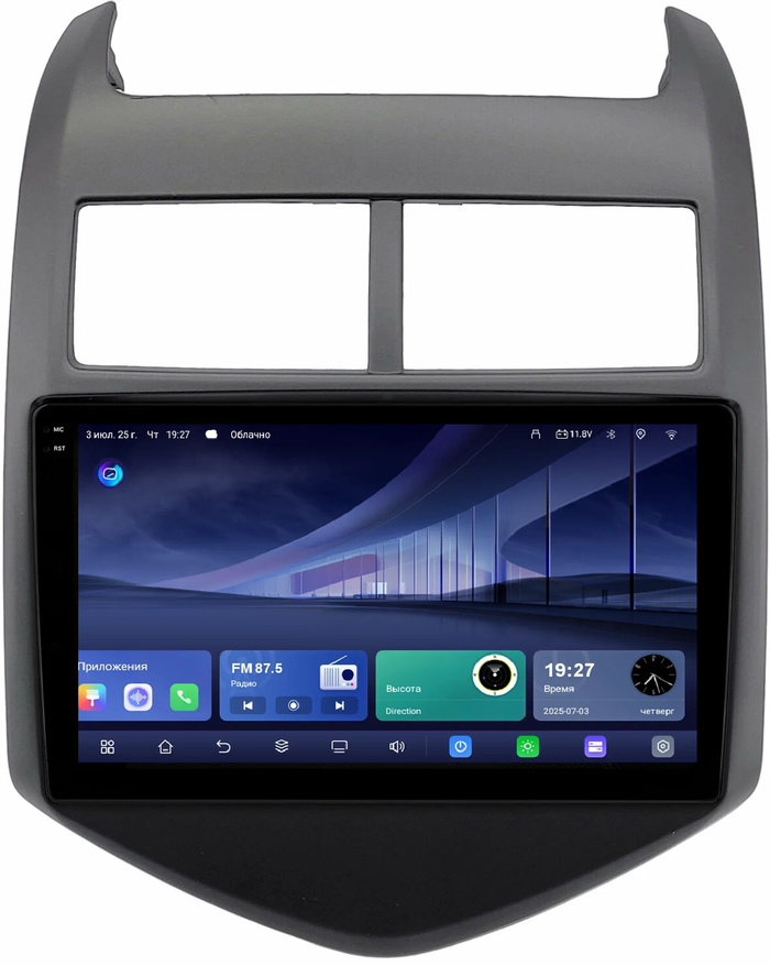 Магнитола для Chevrolet Aveo 2012-2015 - Kuberg QLed+2K, Android 14, Быстрейшая, CarPlay, SIM-слот