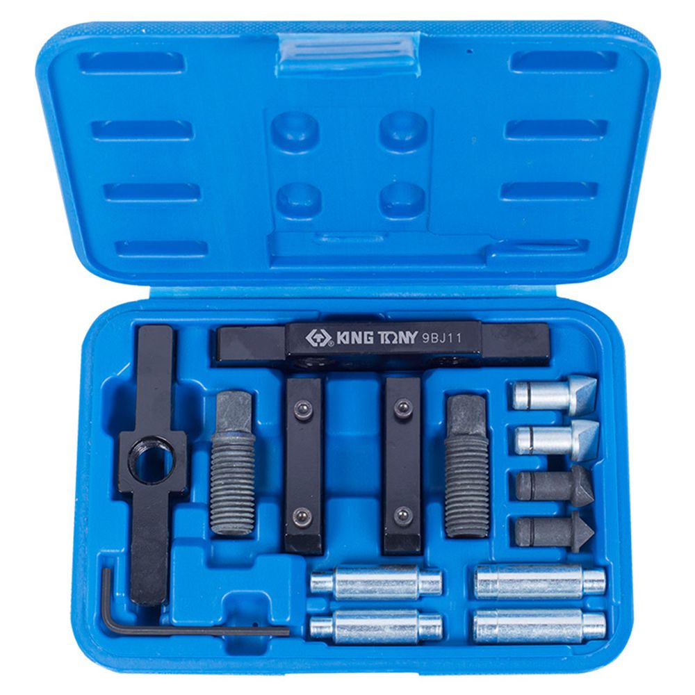 KING TONY (9BJ11) Набор для монтажа и демонтажа амортизатора из рычага подвески, 15 предметов