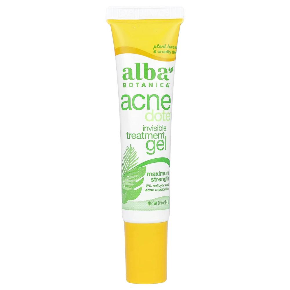 Alba Botanica, Acne Dote, невидимый гель по уходу за кожей, нежирный, 14 г (0,5 унции)