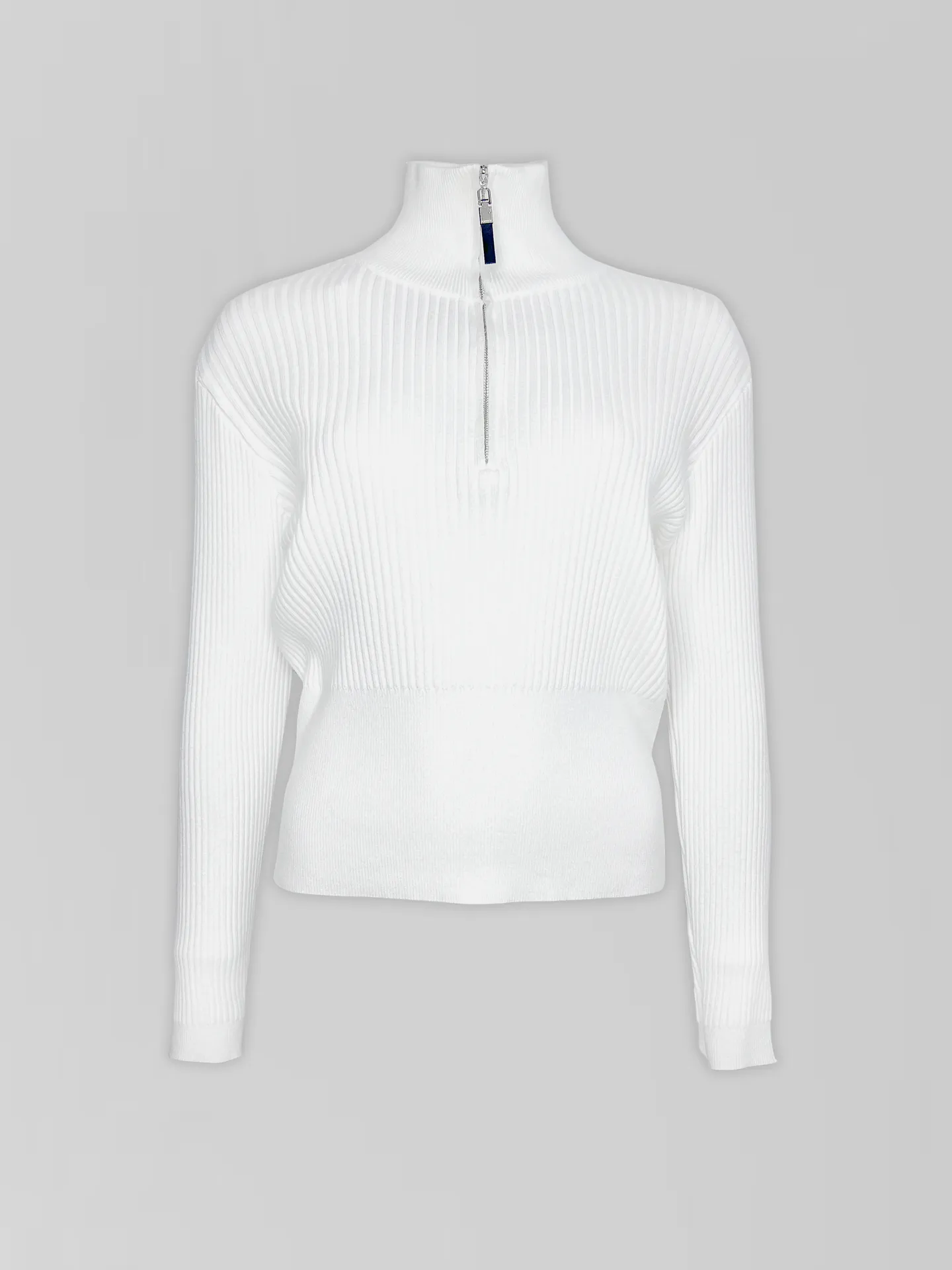 Свитер Xiyue 8622 однотонный с высоким горлом на молнии