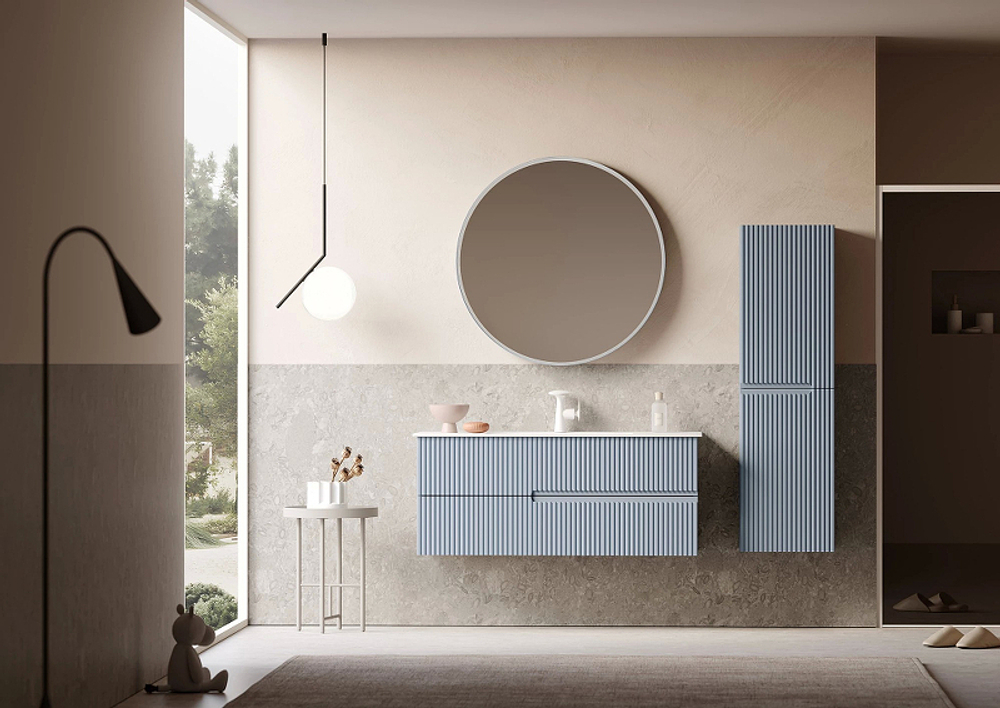 Зеркало Orka Moonlight 75x75 3001335 с подсветкой Голубое матовое