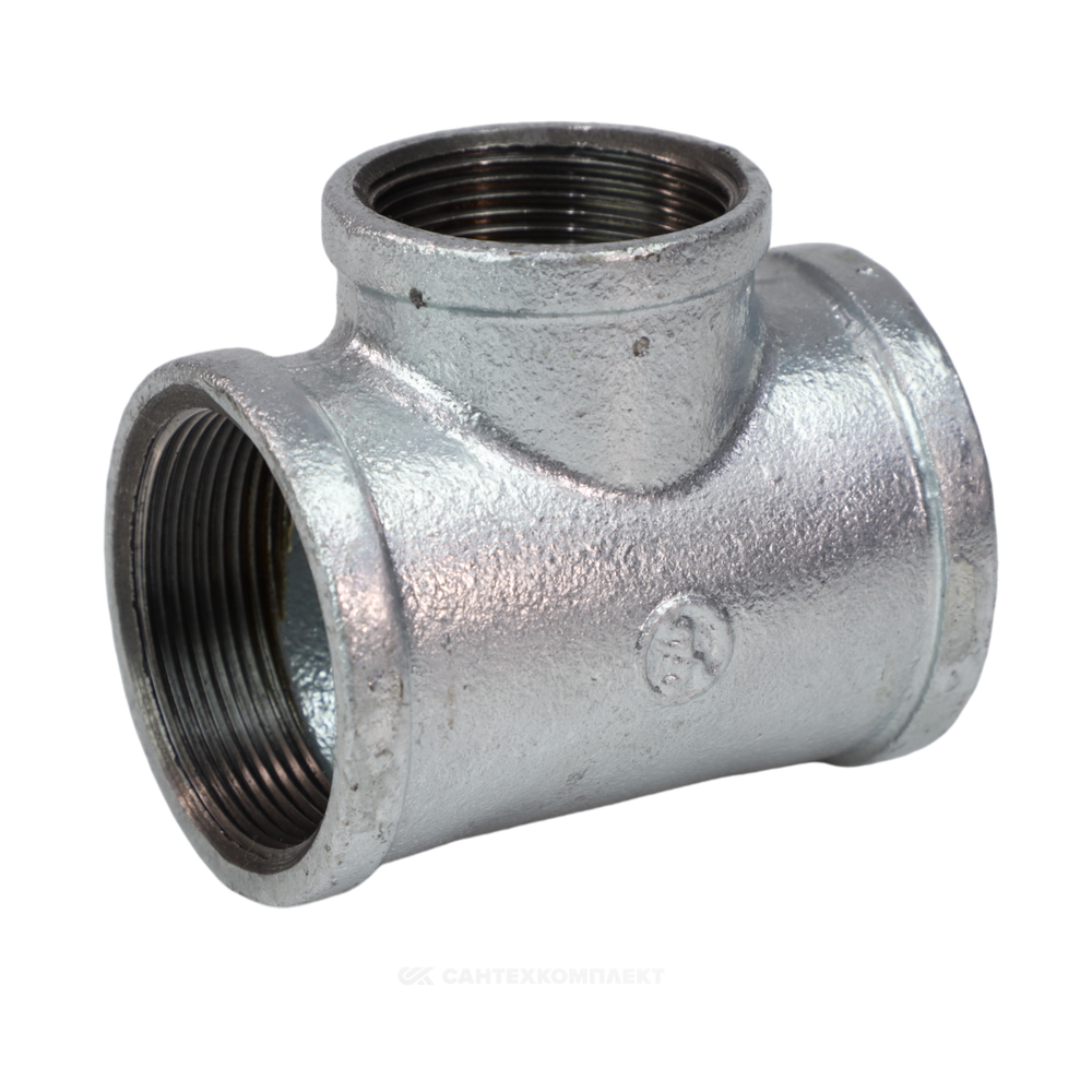 Тройник переходной чугун оц Ду 40х32 (1 1/2"х1 1/4") ВР/ВР Fittex PLUS