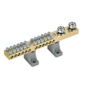 IEK Шина N "ноль" на двух угл. изол. 200А ШНИ-10х18-24-L2-С арт. YNN30-12-C2-K03