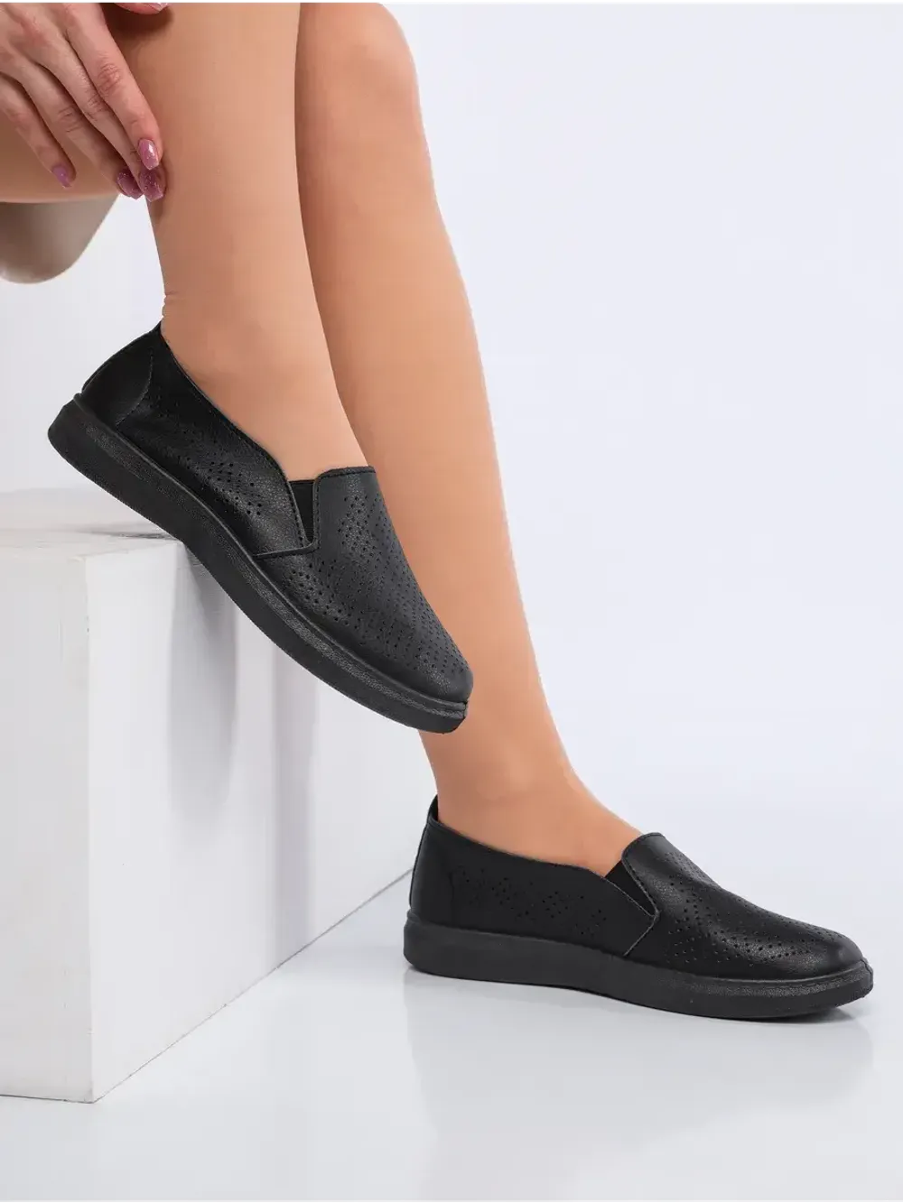 Мокасины летние с перфорацией