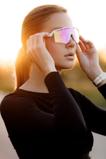 Очки S&C ZACAN Photochromic Lavender mirror, Matt white