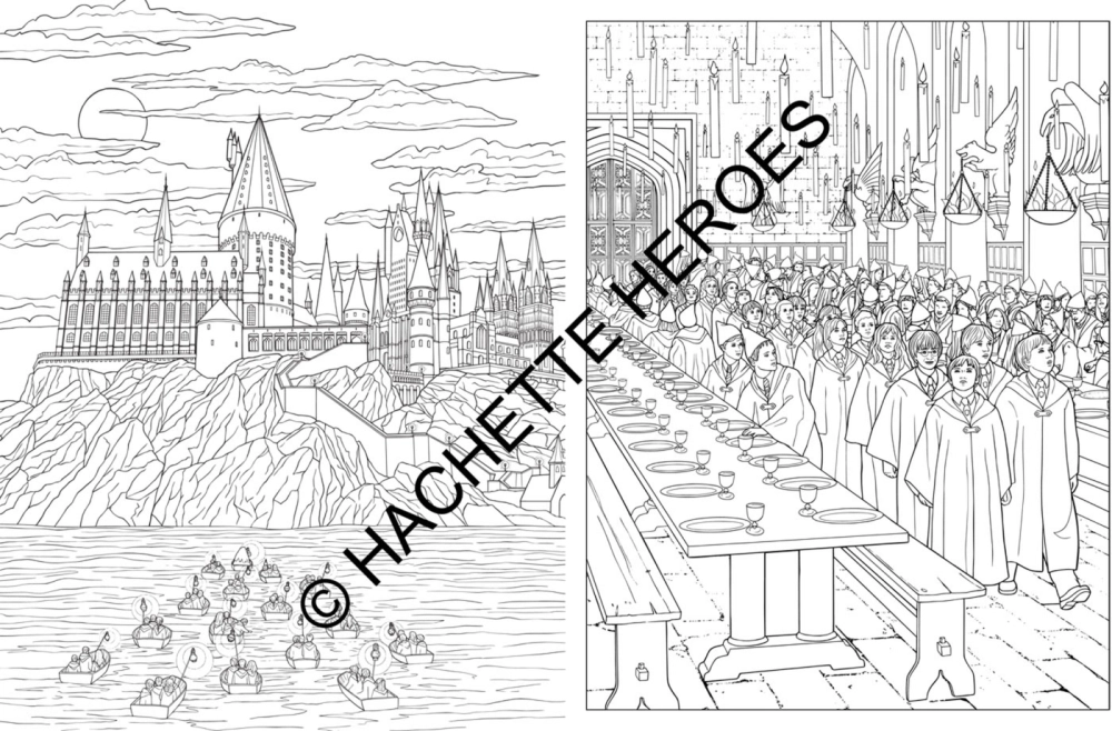 Hachette раскраска по номерам Poudlard - Le livre de coloriage officiel