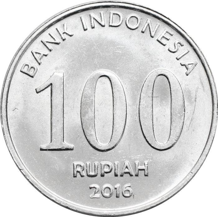 100 рупий 2016 Индонезия
